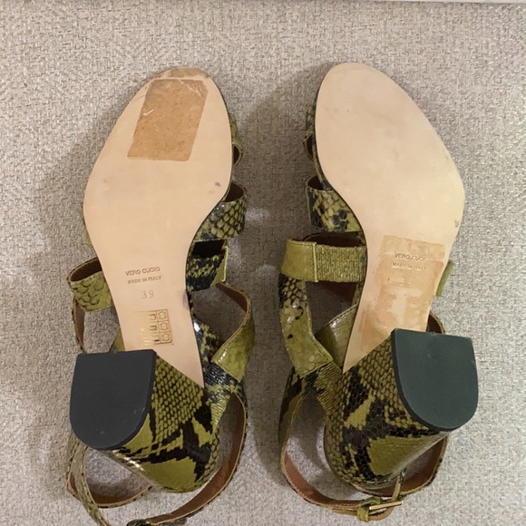 Paris Texas olive green snakeskin effect sandals size 39 EU - Picture 8 of 11